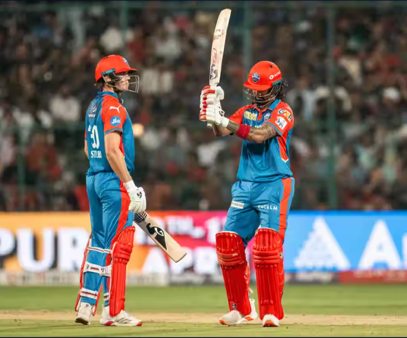 DC batting lineup in action during IPL 2025 against RCB.